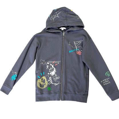 Burberry black zip up, 12 years