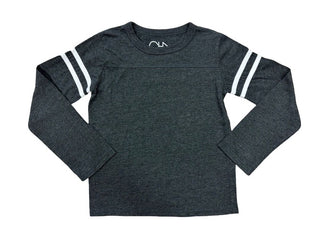 Chaser Charcoal Grey Longsleeve Tee with White Stripes, 8 years