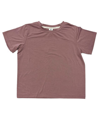 Rylee + Cru Dusty Mauve Boxy Tee, 8-9 years