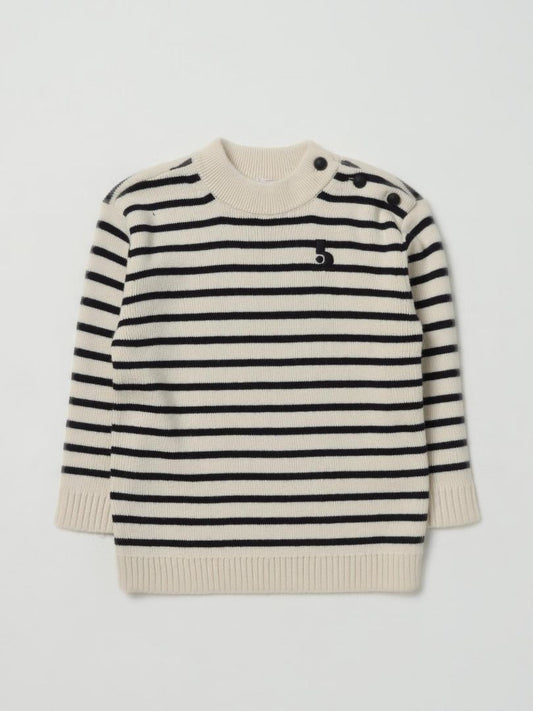 Bonpoint Dantes sweater in wool and cotton with striped pattern brand new, 8 years