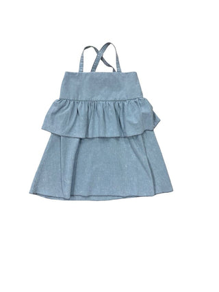 Chaser Chambray Denim Tiered Dress, 6 years