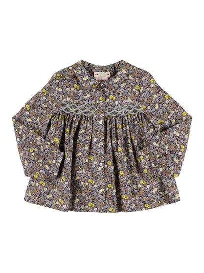 Bonpoint Printed Cotton Poplin shirt brand new, 6 years