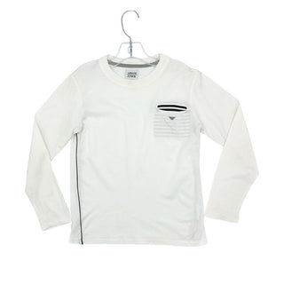 Armani white long sleeve w/pocket, 8 years