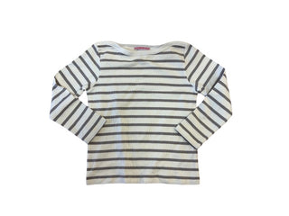 Petite Bateau Grey Stripe Boatneck Knit Longsleeve, 5 years