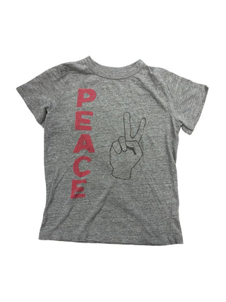 Chaser Grey Tee with Peace Graphics, 8 years