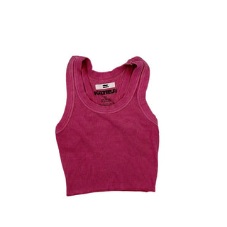 KatieJ hot pink crop tank top, medium