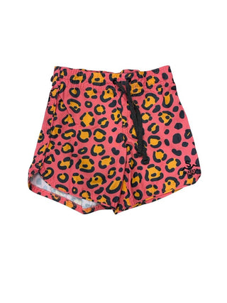 Seaesta Surf Leopard Print and Pink Swim Trunks, 7 years