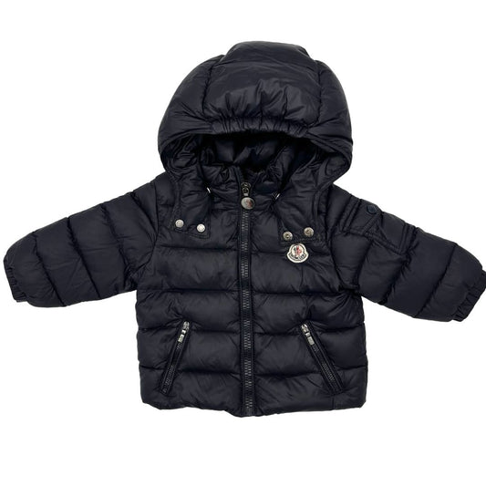 Moncler navy Jules Logo Patch Padded Puffer Jacket, 6-9 months