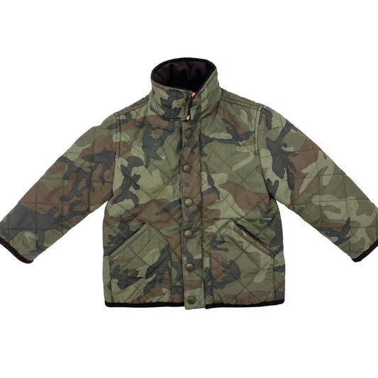 Crewcuts camo barn jacket w/corduroy collar, 2 years