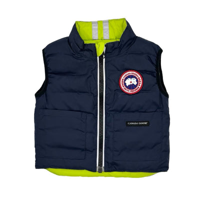 Canada Goose navy/green reversible vest, 1-2 years