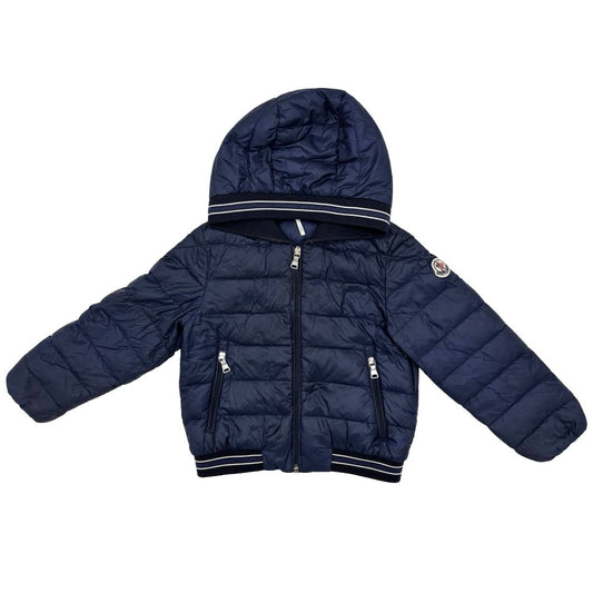 Moncler navy light weight down jacket, 18-24 months