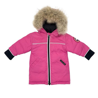 Canada Goose pink Baby Reese Parka w/fur, 0-3 months