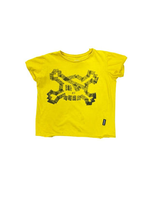 Nununu Yellow Tee with Skull Graphic, 6-7 years