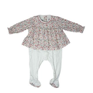 Petit Bateau Playsuit/sleeper floral, 12 months