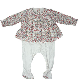 Petit Bateau Playsuit/sleeper floral, 12 months