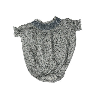 Noralee Blue floral romper, 6 months