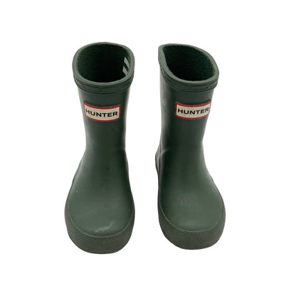 Hunter green rain boots, 5/6 little kid