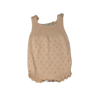 The new Society Knit peach romper, 9 months