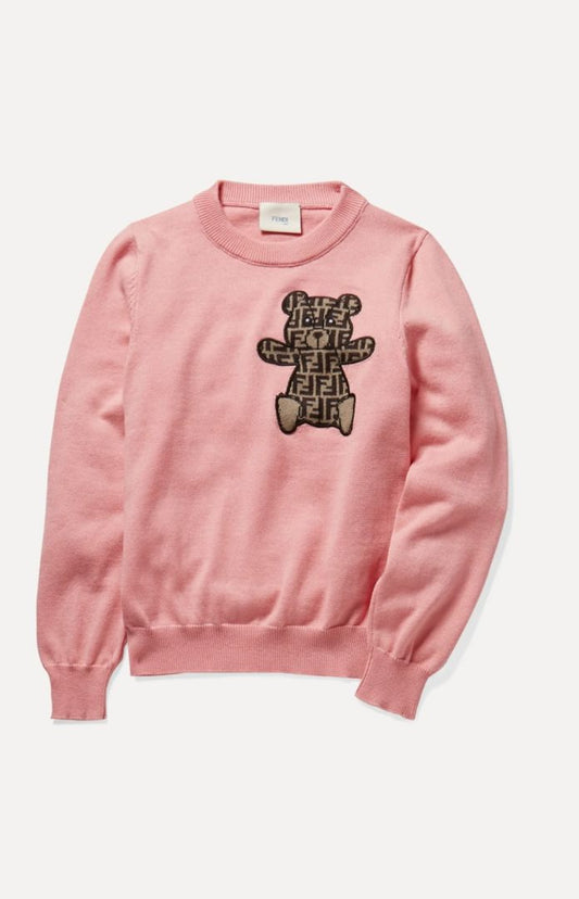 Fendi pink sweater w/teedy bear, 9  Years