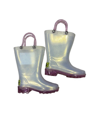 Western Chief Opalescent and Pink Sparkle Light-Up Rainboots, 5 little kid