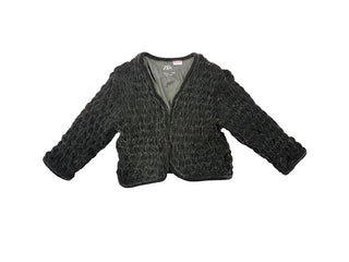 Zara Black Crushed Velvet Open Cardigan, 2-3 years