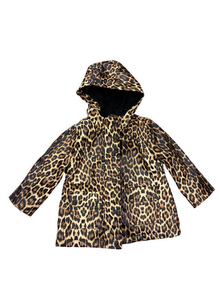 Urban Republic Leopard print rain coat w/fur lining, 18 months