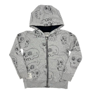 Nununu grey skeleton sweatshirt, 4-5 years