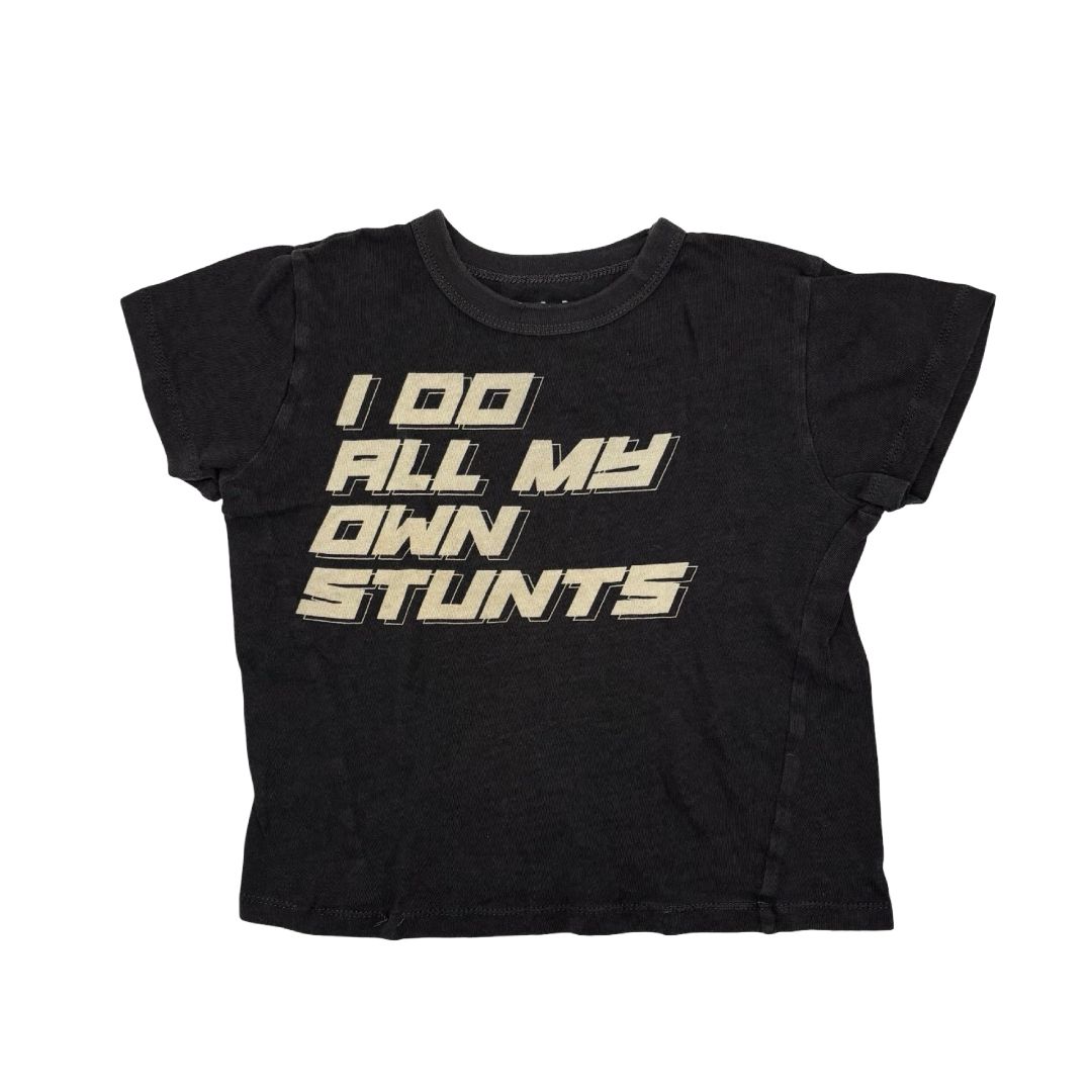Chaser black I Do All My Own Stunts tshirt, 6 years