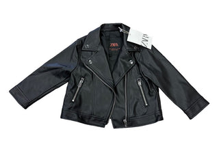 Zara Black leather jacket - new with tag, 12-18 months