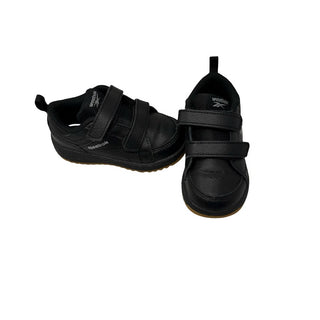 Reebok "Weebok" Black Velcro Shoes, 8 little kid