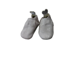 Robeez Dusty Mauve Sparkly Shoes with Silver Hearts, O/S