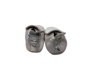 Robeez Dusty Mauve Sparkly Shoes with Silver Hearts, O/S