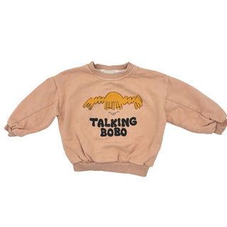 Bobo Choses peach Talking Bobo sweatshirt, 2-3 years