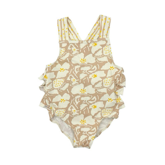 Stella McCartney peach/yellow floral swim suit, 2 years