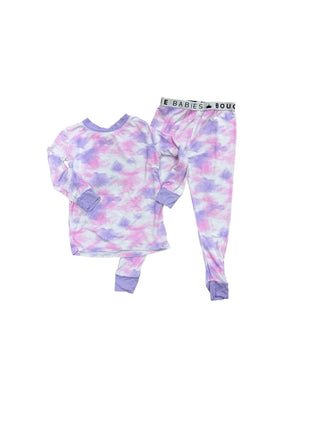 Bougie Babies Pink and purple tie dye pj set, 2 years