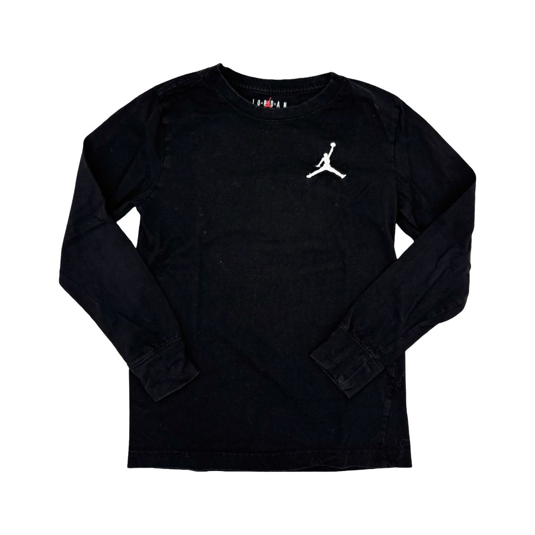 Nike black air jordan long sleeve, 10-12 years