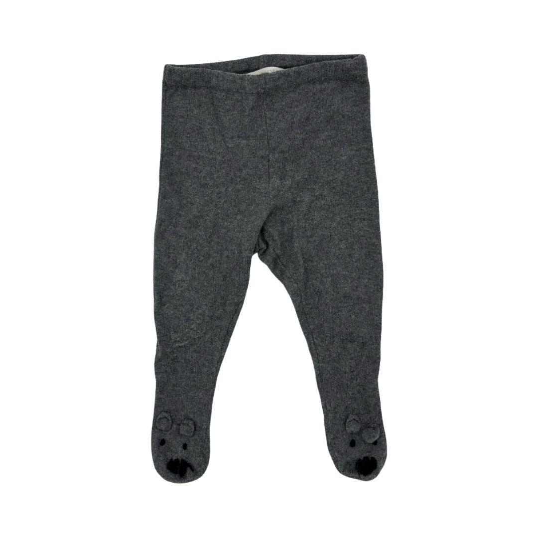 Stella McCartney grey tights w/mouse feet, 9 months