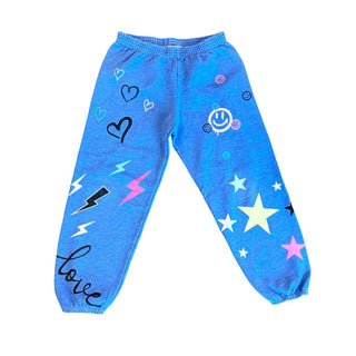 Port & Company blue sweatpants, youth medium