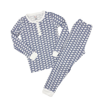 Roller Rabbit classic Hatha Elephants blue pajama's, 10 years