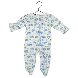 Kissy Kissy blue floral sleeper, 6-9 months