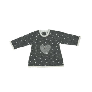 Mayoral grey heart sweater, 0-1 month