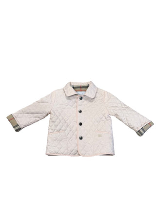 Burberry Pink quilted jacket, 12 months