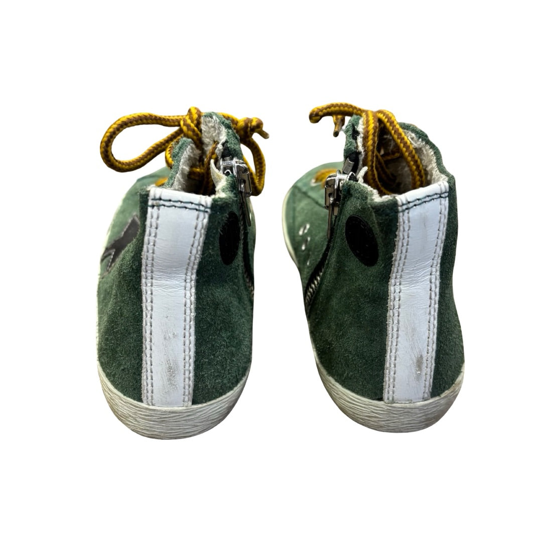Golden Goose Green Francy suede high tops sneakers, Euro 27 little kids