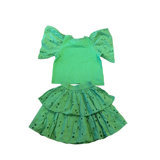 Molo Green tshirt and skirt set, 3-4 years