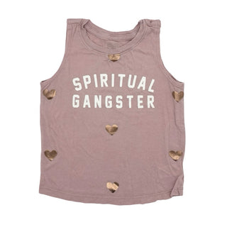 Spiritual Gangster Pink w/hearts tank top, 4 years
