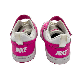 Nike White/pink Court Borough low sneakers, 13 little kid