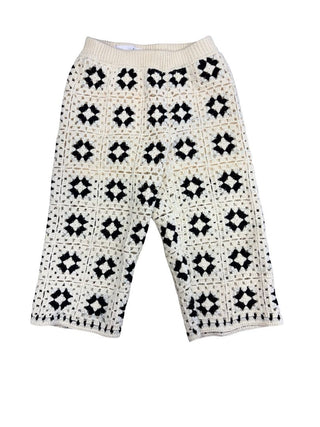 Zara Crocket Cream and Black Pants, 4 years