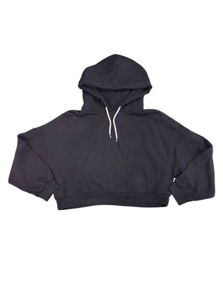 Gap Black Hooded Crop Sweatshirt, L