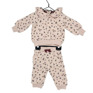 Catherine Malandrino pink quilted top/pant set, 3-6 months