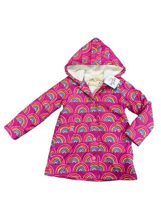 Hatley Rainbow Printed Sherpa-Lined Rain Jacket - New With Tags, 8 years